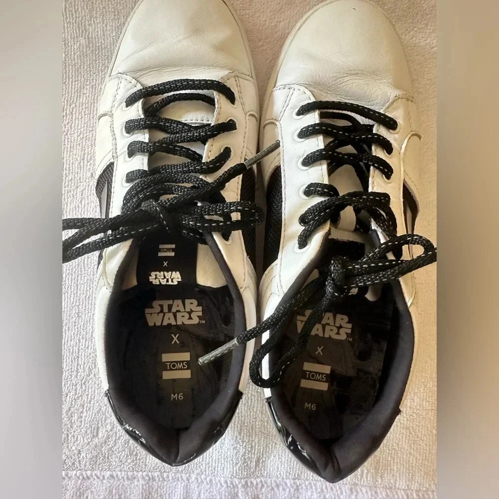 Toms Leandro Star Wars Stormtrooper Mens White Lifestyle Sneakers Shoes - Picture 11 of 11